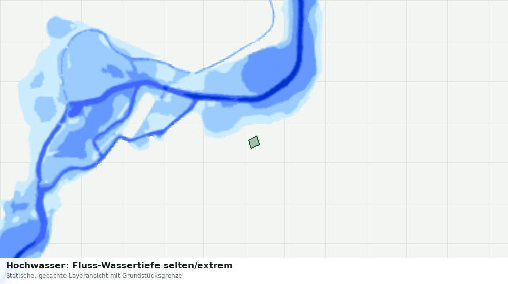 Statische Kartenansicht: Hochwasser: Fluss-Wassertiefe selten/extrem