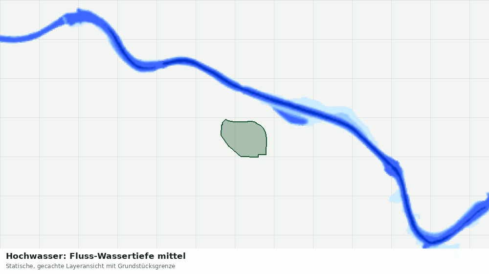 Statische Kartenansicht: Hochwasser: Fluss-Wassertiefe mittel