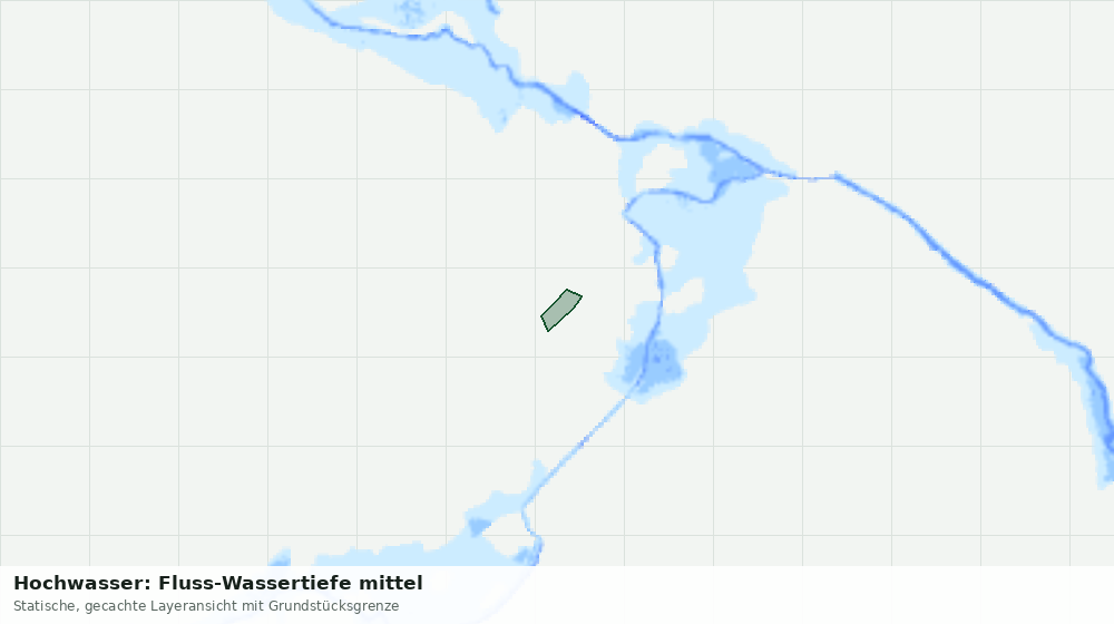Statische Kartenansicht: Hochwasser: Fluss-Wassertiefe mittel