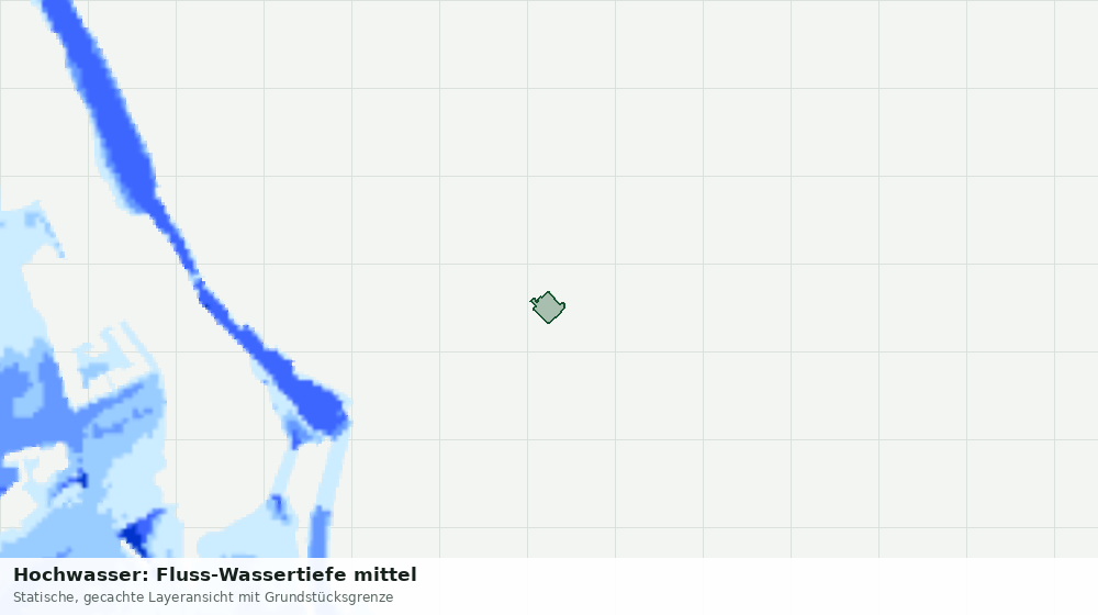 Statische Kartenansicht: Hochwasser: Fluss-Wassertiefe mittel