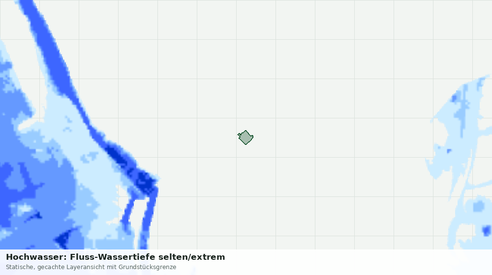 Statische Kartenansicht: Hochwasser: Fluss-Wassertiefe selten/extrem