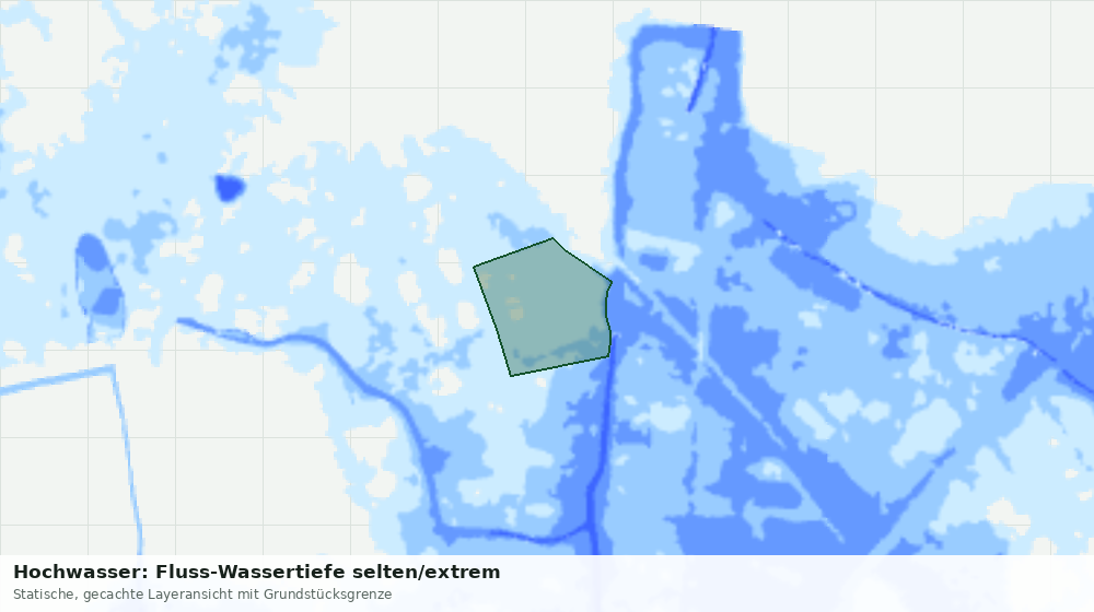 Statische Kartenansicht: Hochwasser: Fluss-Wassertiefe selten/extrem