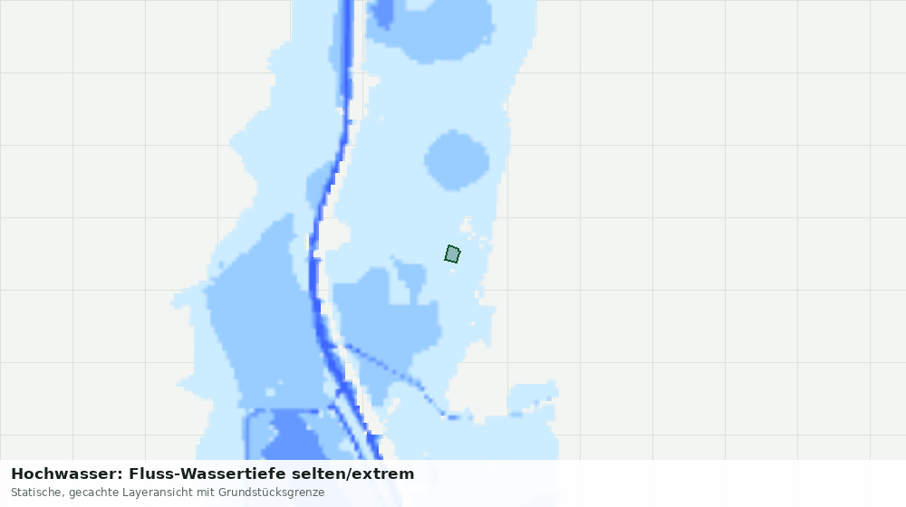 Statische Kartenansicht: Hochwasser: Fluss-Wassertiefe selten/extrem