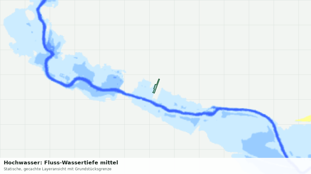 Statische Kartenansicht: Hochwasser: Fluss-Wassertiefe mittel