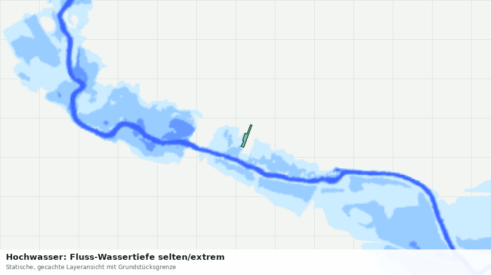 Statische Kartenansicht: Hochwasser: Fluss-Wassertiefe selten/extrem