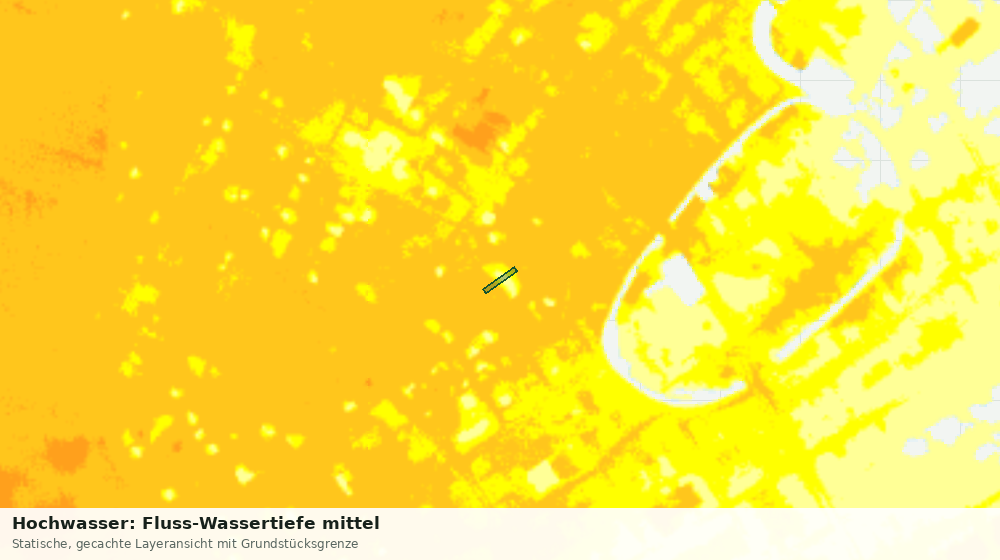 Statische Kartenansicht: Hochwasser: Fluss-Wassertiefe mittel