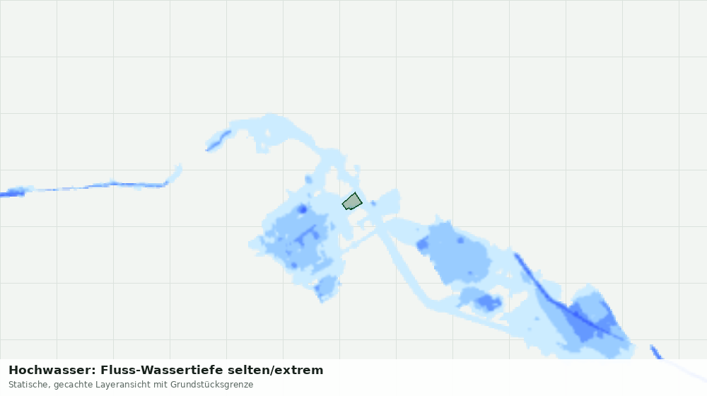Statische Kartenansicht: Hochwasser: Fluss-Wassertiefe selten/extrem