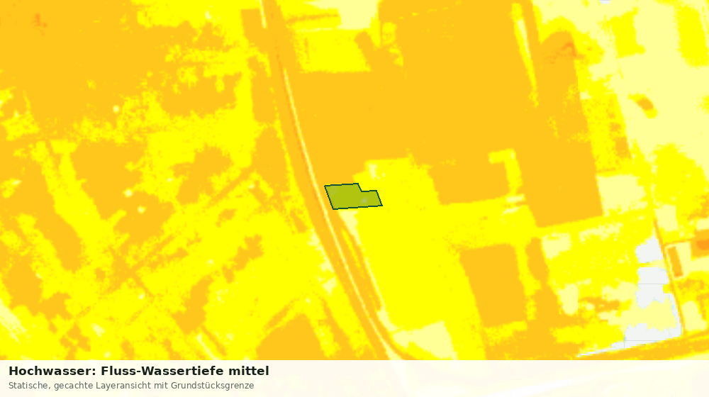 Statische Kartenansicht: Hochwasser: Fluss-Wassertiefe mittel