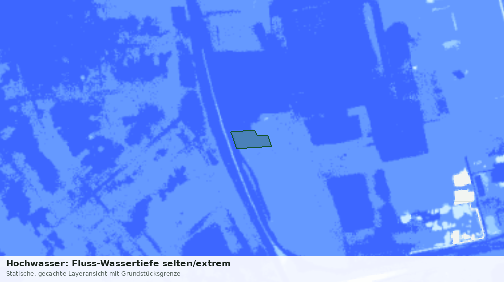Statische Kartenansicht: Hochwasser: Fluss-Wassertiefe selten/extrem