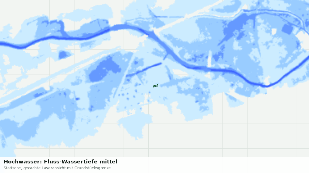 Statische Kartenansicht: Hochwasser: Fluss-Wassertiefe mittel