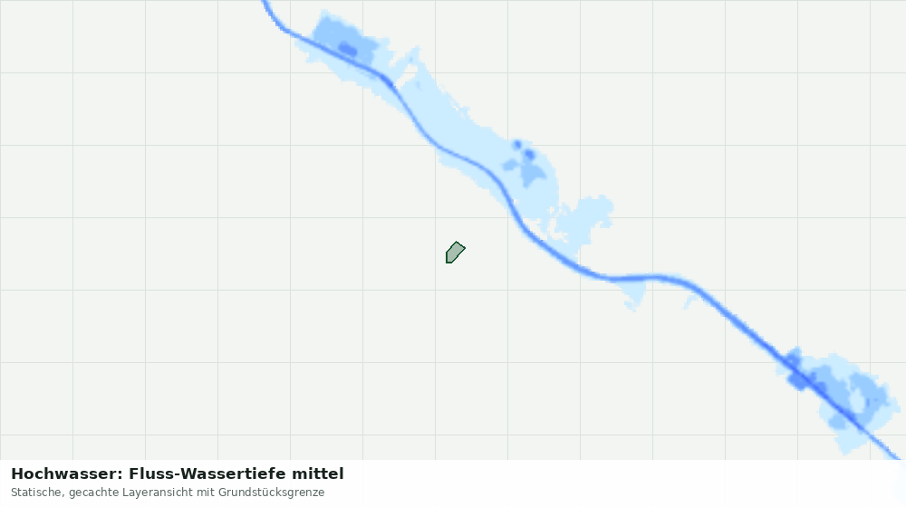 Statische Kartenansicht: Hochwasser: Fluss-Wassertiefe mittel