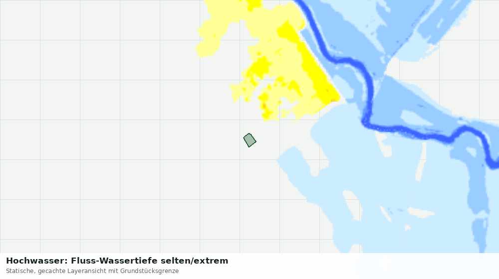 Statische Kartenansicht: Hochwasser: Fluss-Wassertiefe selten/extrem