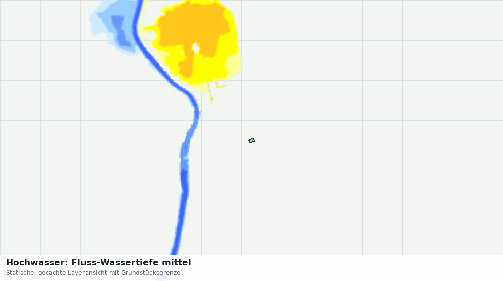 Statische Kartenansicht: Hochwasser: Fluss-Wassertiefe mittel