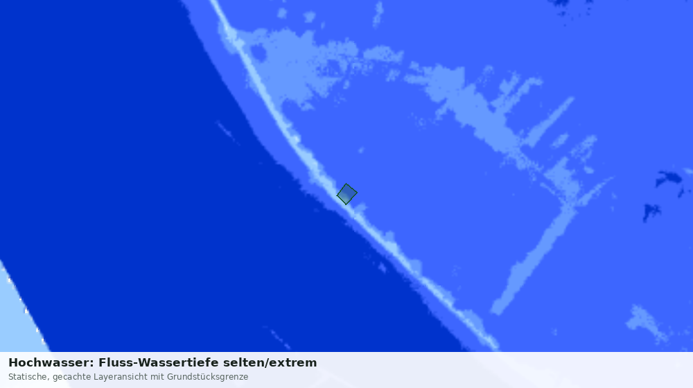 Statische Kartenansicht: Hochwasser: Fluss-Wassertiefe selten/extrem
