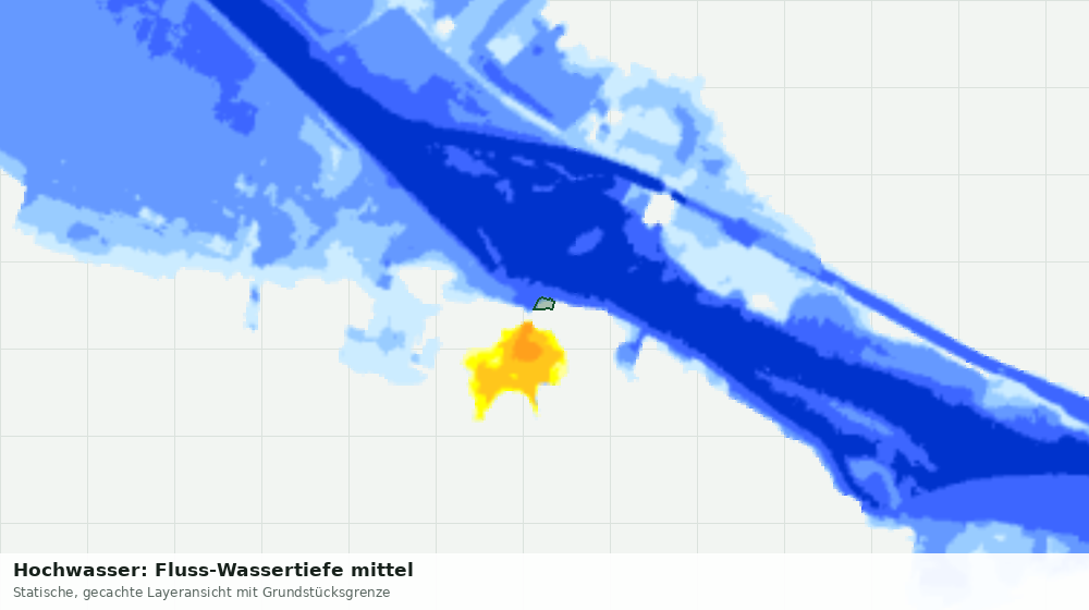 Statische Kartenansicht: Hochwasser: Fluss-Wassertiefe mittel