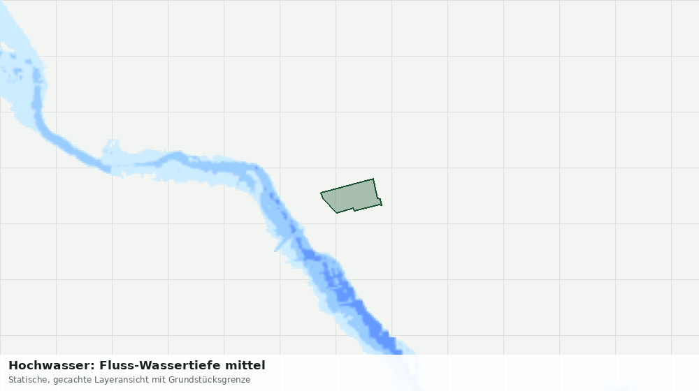Statische Kartenansicht: Hochwasser: Fluss-Wassertiefe mittel