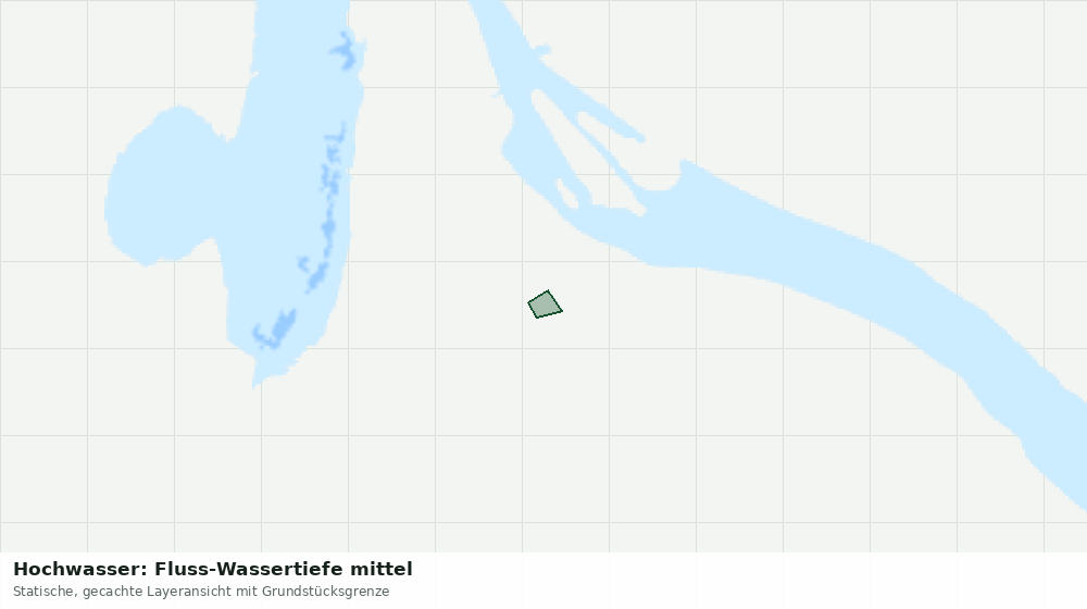 Statische Kartenansicht: Hochwasser: Fluss-Wassertiefe mittel