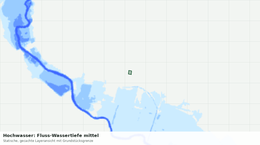 Statische Kartenansicht: Hochwasser: Fluss-Wassertiefe mittel