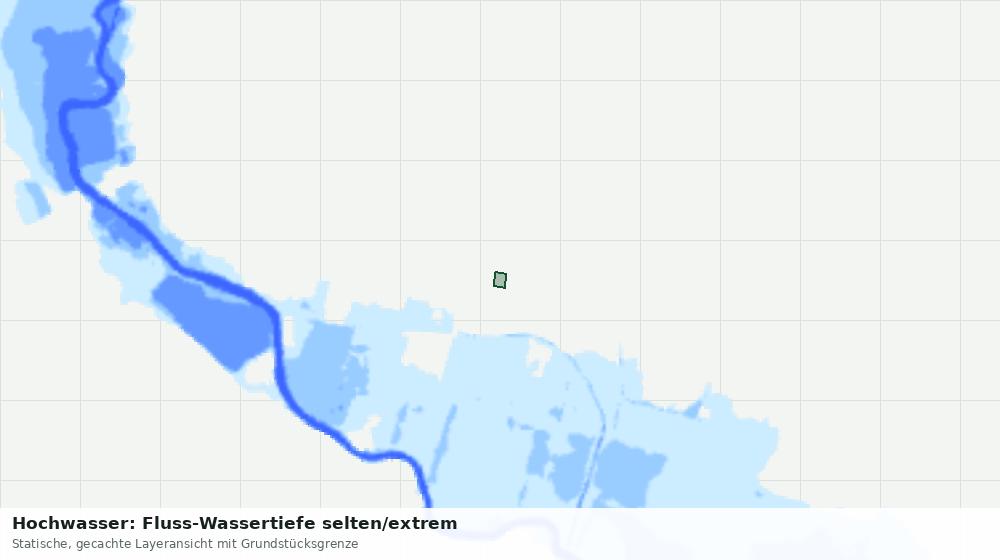 Statische Kartenansicht: Hochwasser: Fluss-Wassertiefe selten/extrem