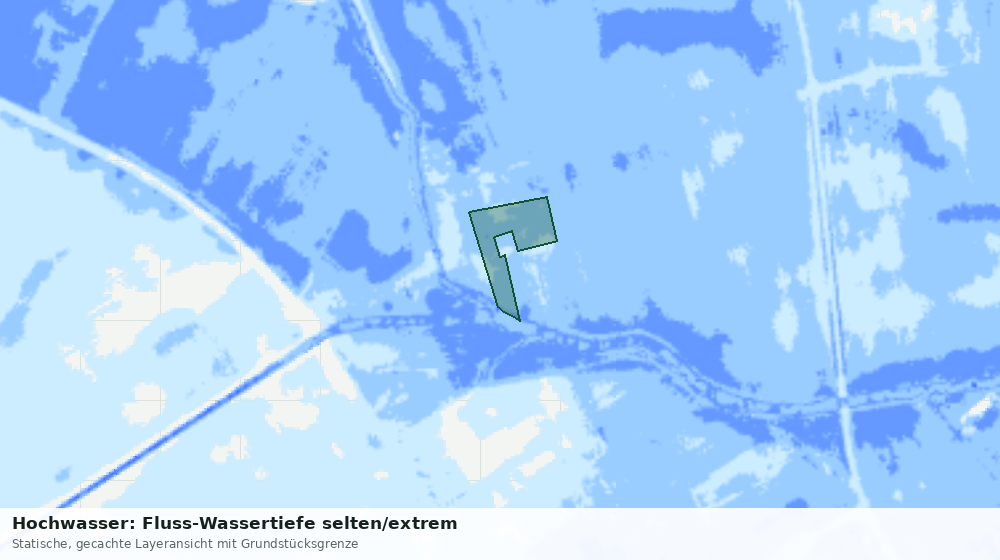 Statische Kartenansicht: Hochwasser: Fluss-Wassertiefe selten/extrem