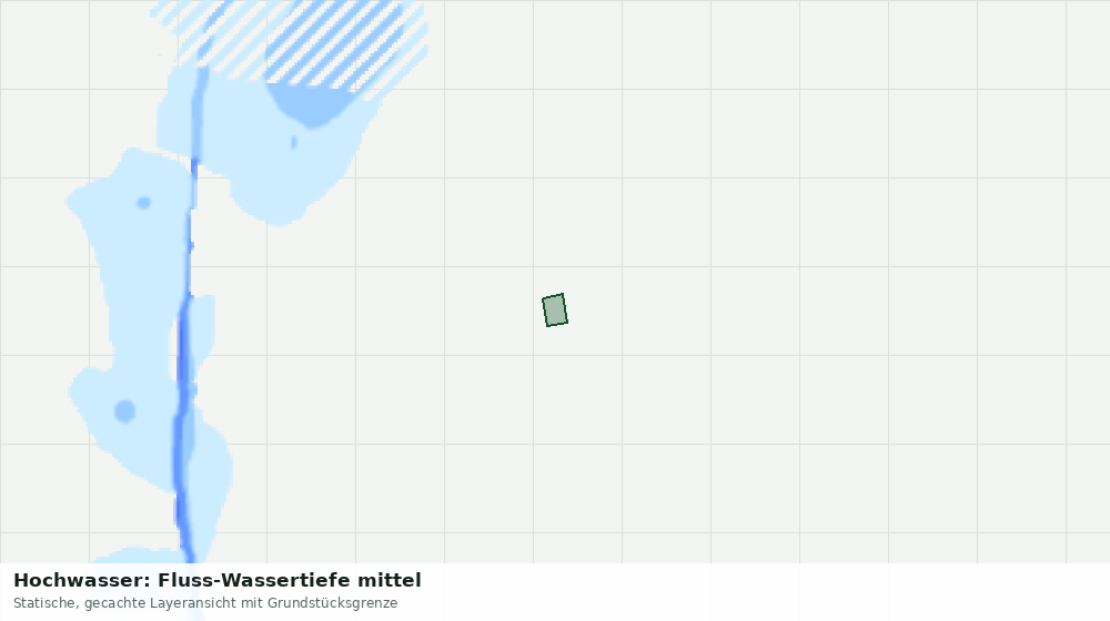 Statische Kartenansicht: Hochwasser: Fluss-Wassertiefe mittel