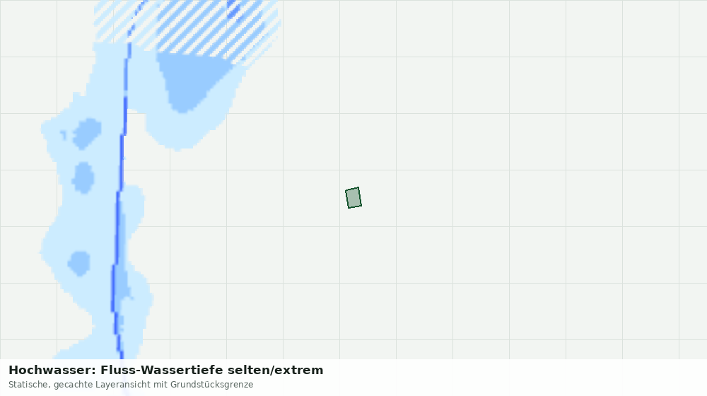 Statische Kartenansicht: Hochwasser: Fluss-Wassertiefe selten/extrem