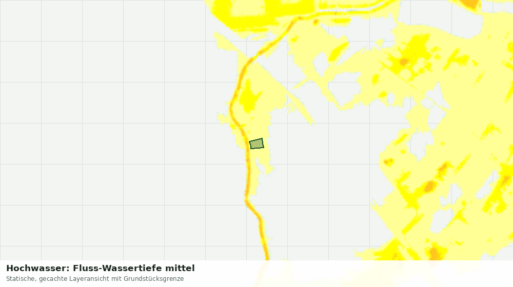 Statische Kartenansicht: Hochwasser: Fluss-Wassertiefe mittel