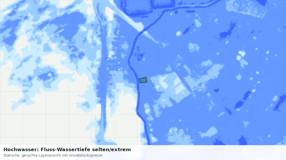Statische Kartenansicht: Hochwasser: Fluss-Wassertiefe selten/extrem