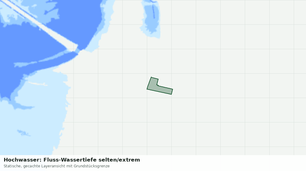 Statische Kartenansicht: Hochwasser: Fluss-Wassertiefe selten/extrem