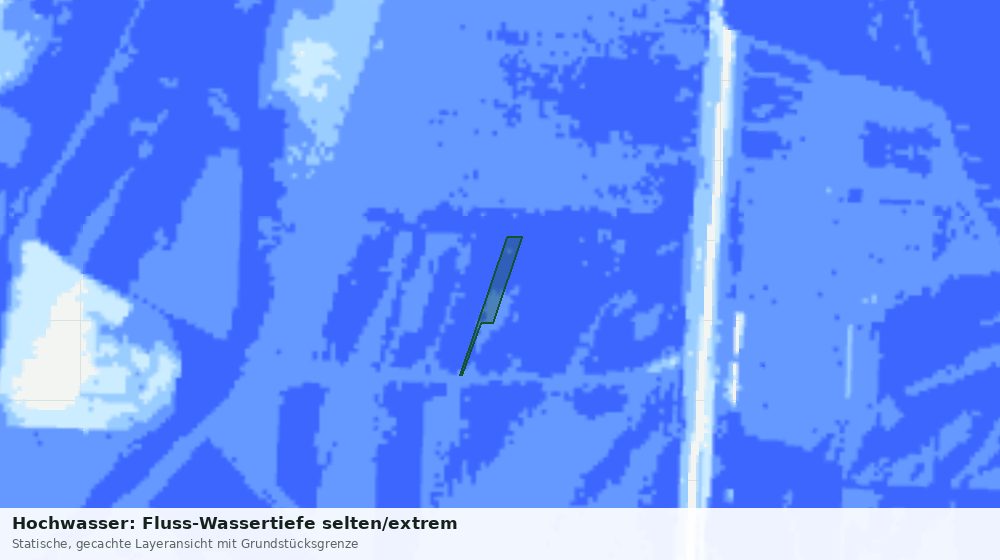 Statische Kartenansicht: Hochwasser: Fluss-Wassertiefe selten/extrem