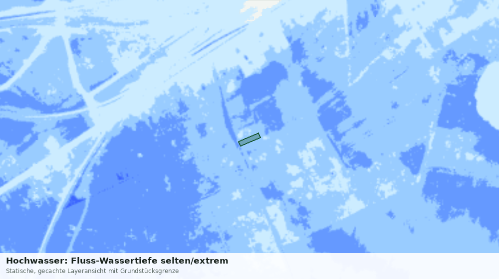 Statische Kartenansicht: Hochwasser: Fluss-Wassertiefe selten/extrem