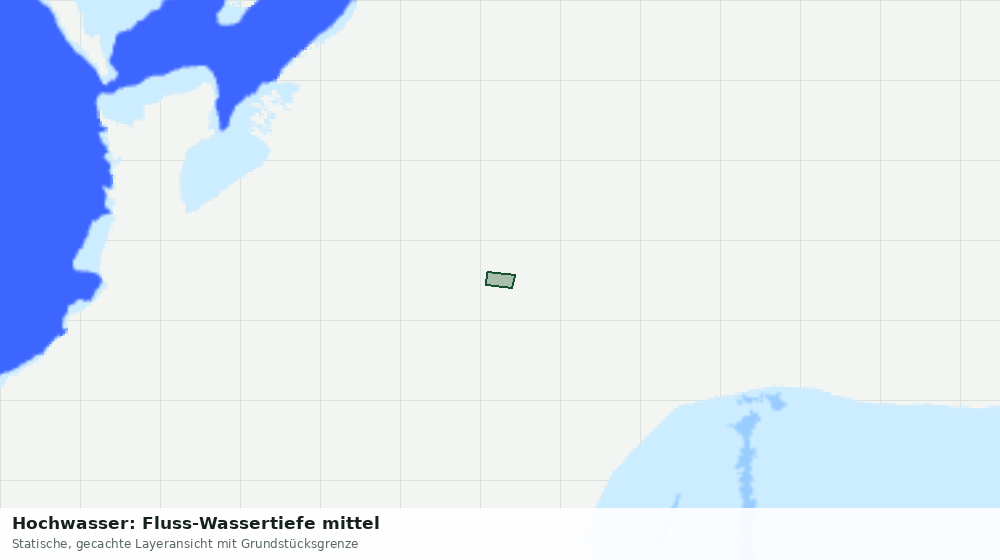 Statische Kartenansicht: Hochwasser: Fluss-Wassertiefe mittel