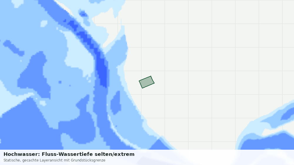 Statische Kartenansicht: Hochwasser: Fluss-Wassertiefe selten/extrem