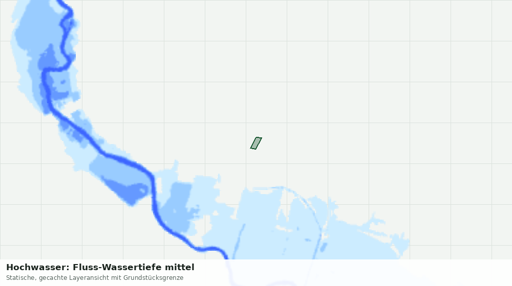 Statische Kartenansicht: Hochwasser: Fluss-Wassertiefe mittel