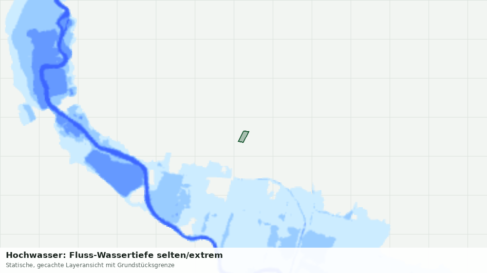 Statische Kartenansicht: Hochwasser: Fluss-Wassertiefe selten/extrem