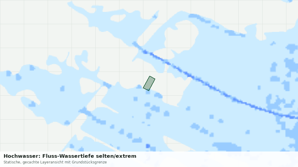 Statische Kartenansicht: Hochwasser: Fluss-Wassertiefe selten/extrem