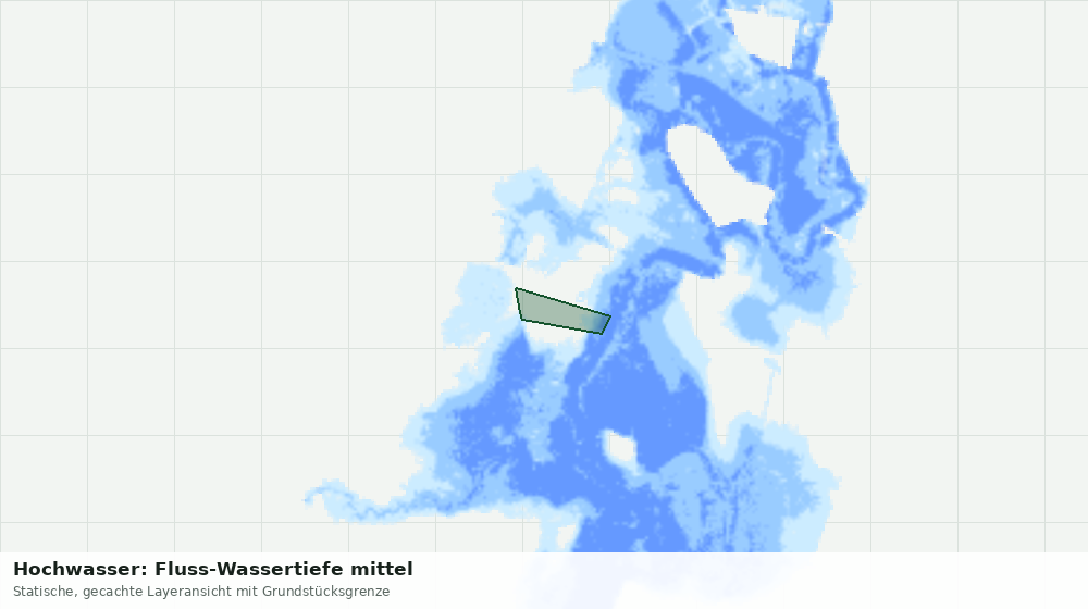 Statische Kartenansicht: Hochwasser: Fluss-Wassertiefe mittel