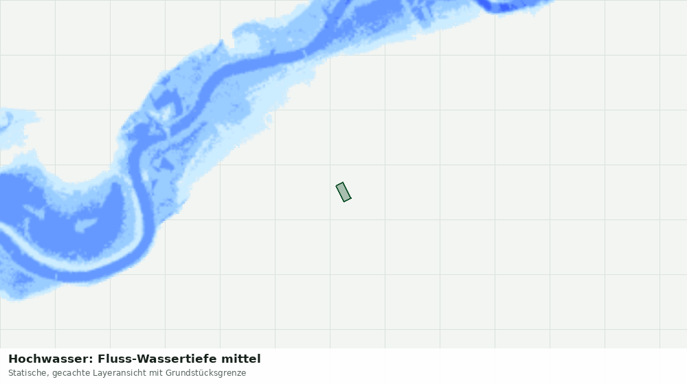 Statische Kartenansicht: Hochwasser: Fluss-Wassertiefe mittel