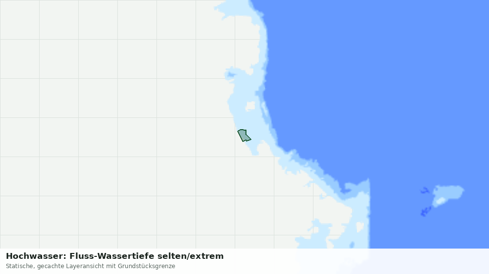 Statische Kartenansicht: Hochwasser: Fluss-Wassertiefe selten/extrem