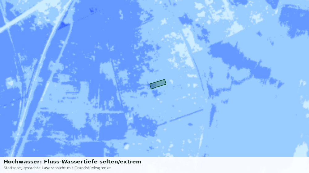 Statische Kartenansicht: Hochwasser: Fluss-Wassertiefe selten/extrem