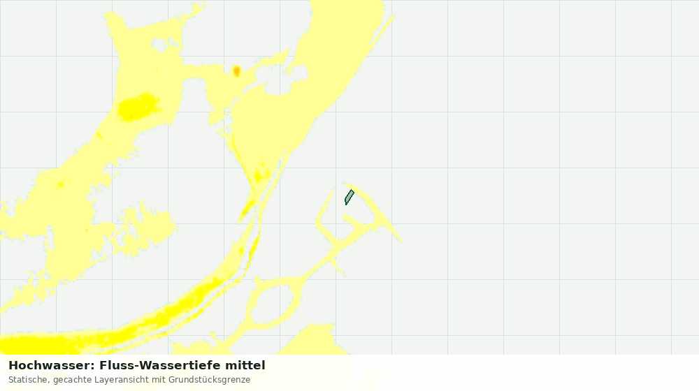 Statische Kartenansicht: Hochwasser: Fluss-Wassertiefe mittel