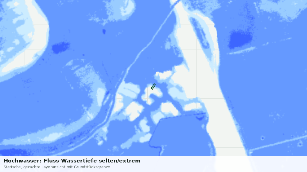 Statische Kartenansicht: Hochwasser: Fluss-Wassertiefe selten/extrem