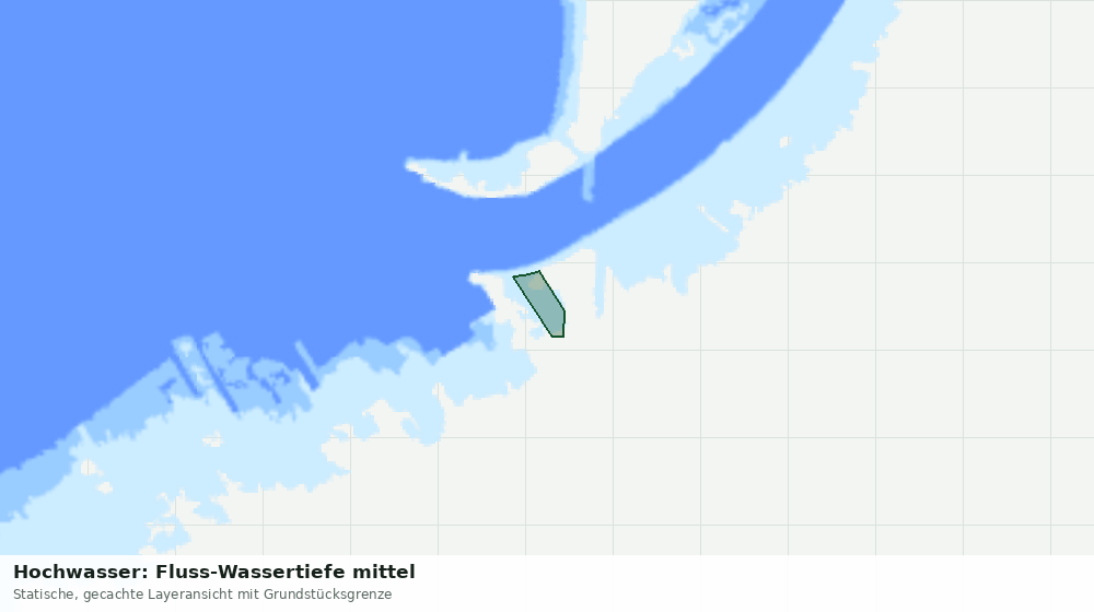Statische Kartenansicht: Hochwasser: Fluss-Wassertiefe mittel