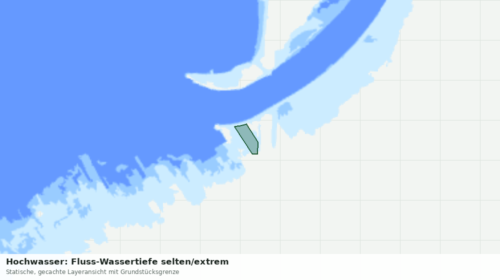 Statische Kartenansicht: Hochwasser: Fluss-Wassertiefe selten/extrem