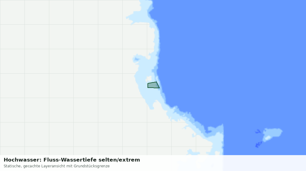 Statische Kartenansicht: Hochwasser: Fluss-Wassertiefe selten/extrem