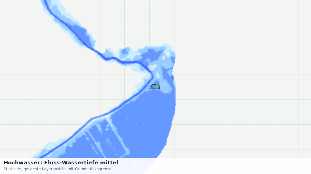 Statische Kartenansicht: Hochwasser: Fluss-Wassertiefe mittel
