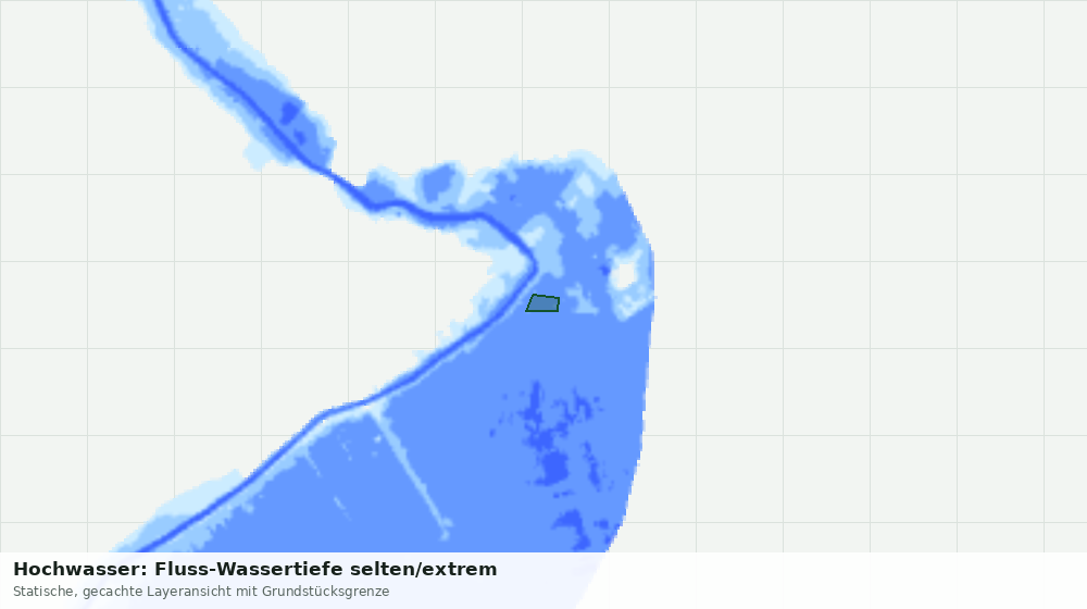Statische Kartenansicht: Hochwasser: Fluss-Wassertiefe selten/extrem