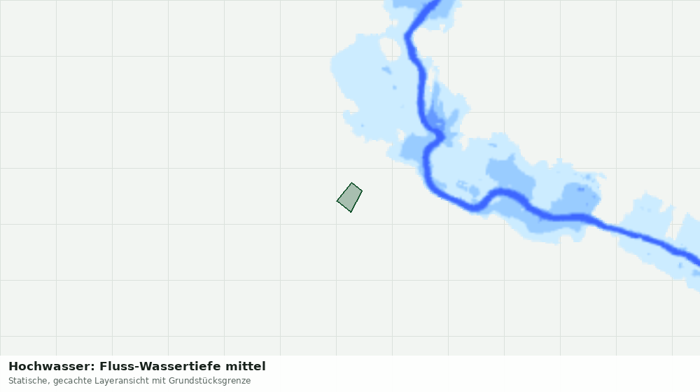 Statische Kartenansicht: Hochwasser: Fluss-Wassertiefe mittel