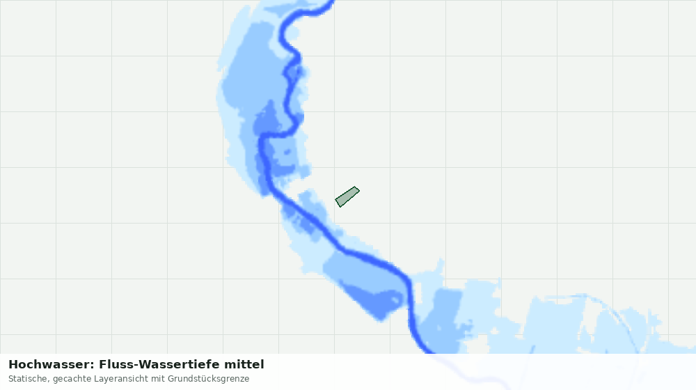 Statische Kartenansicht: Hochwasser: Fluss-Wassertiefe mittel