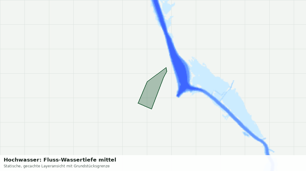Statische Kartenansicht: Hochwasser: Fluss-Wassertiefe mittel